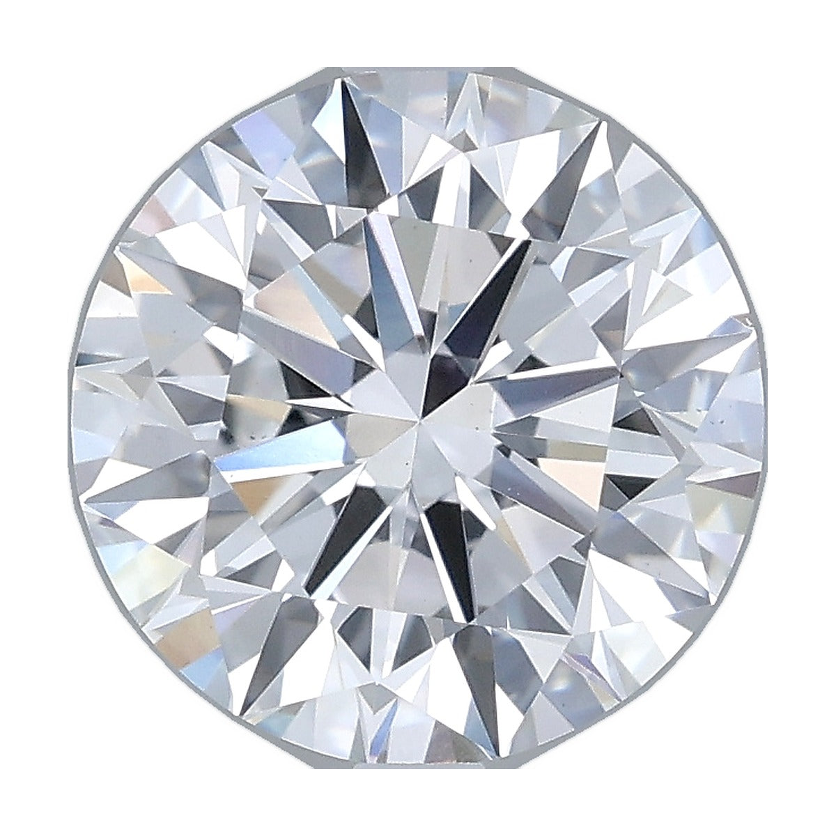 3.01 ct round lab-grown diamond, D color, VS1 clarity, IGI certified, still from its 360° video