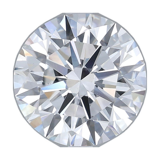 3.01 ct round lab-grown diamond, D color, VS1 clarity, IGI certified, still from its 360° video