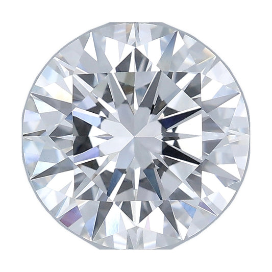 3.01 ct round lab-grown diamond, E color, VS1 clarity, IGI certified, still from its 360° video