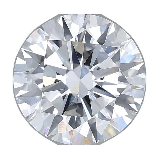 3.01 ct round lab-grown diamond, E color, VS1 clarity, IGI certified, still from its 360° video