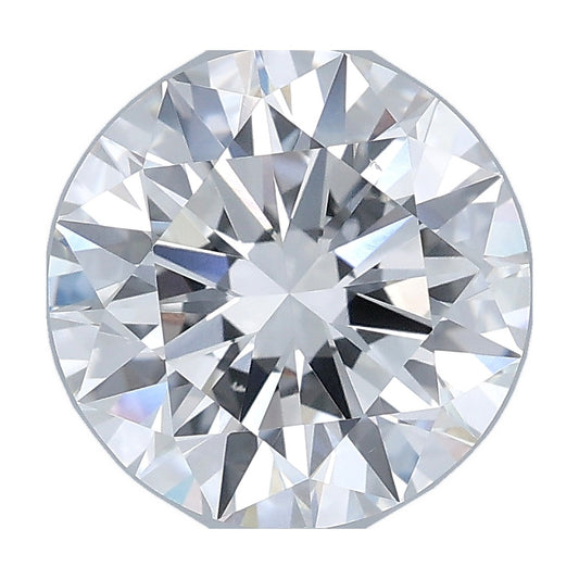3.01 ct round lab-grown diamond, E color, VS1 clarity, IGI certified, still from its 360° video