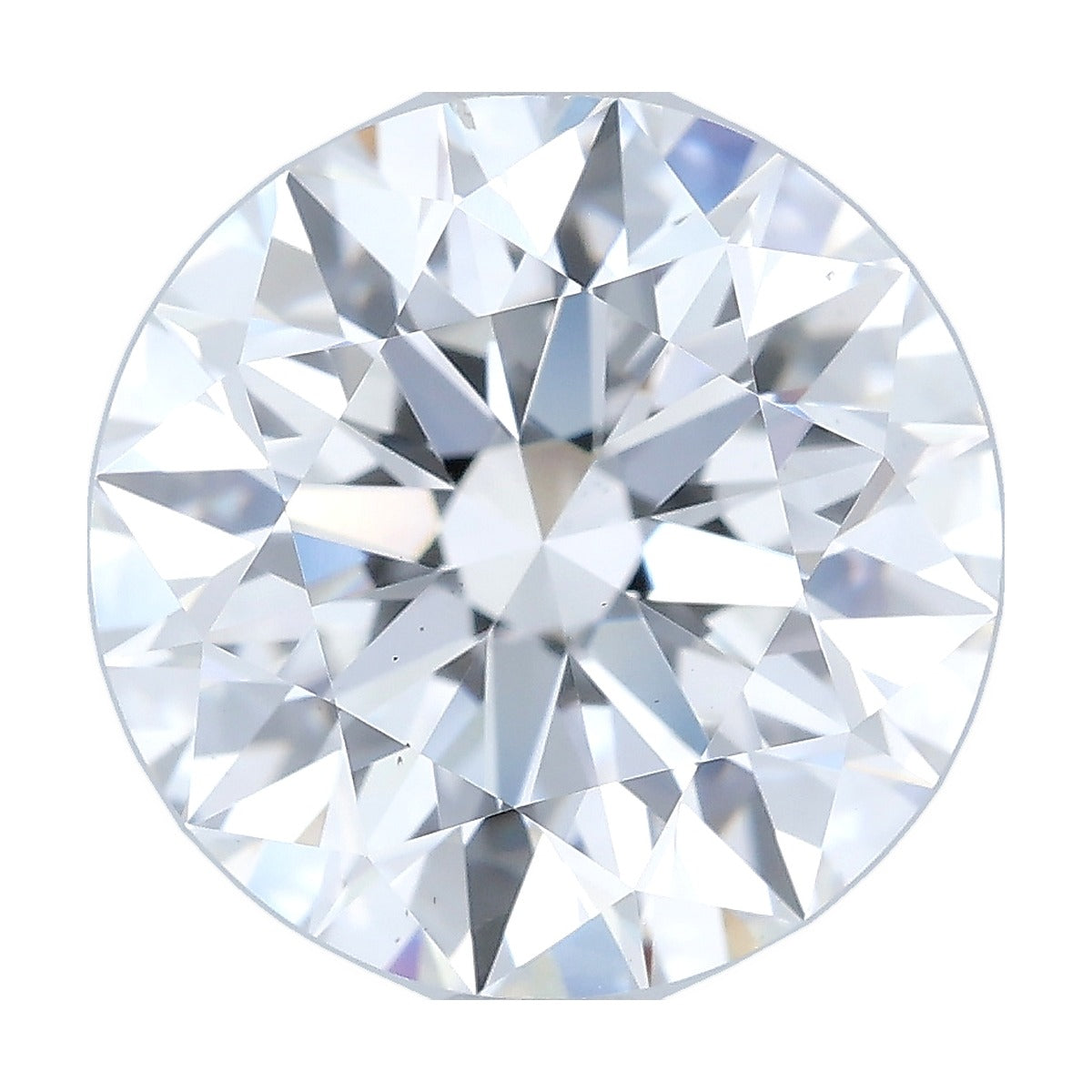3.01 ct round lab-grown diamond, E color, VS2 clarity, IGI certified, still from its 360° video