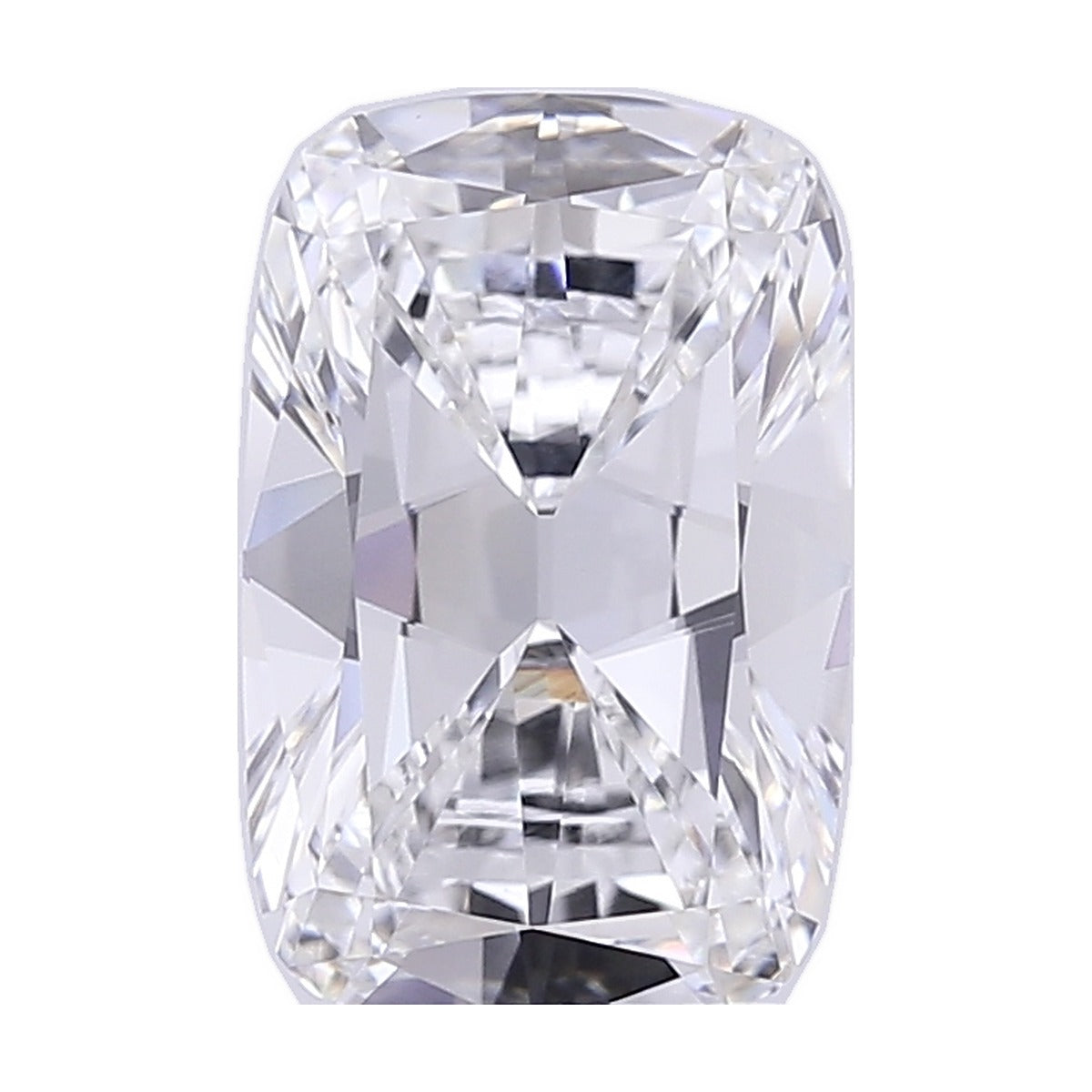 3.02 ct elongated old mine cushion lab-grown diamond, F color, VVS2 clarity, IGI certified, still from its 360° video