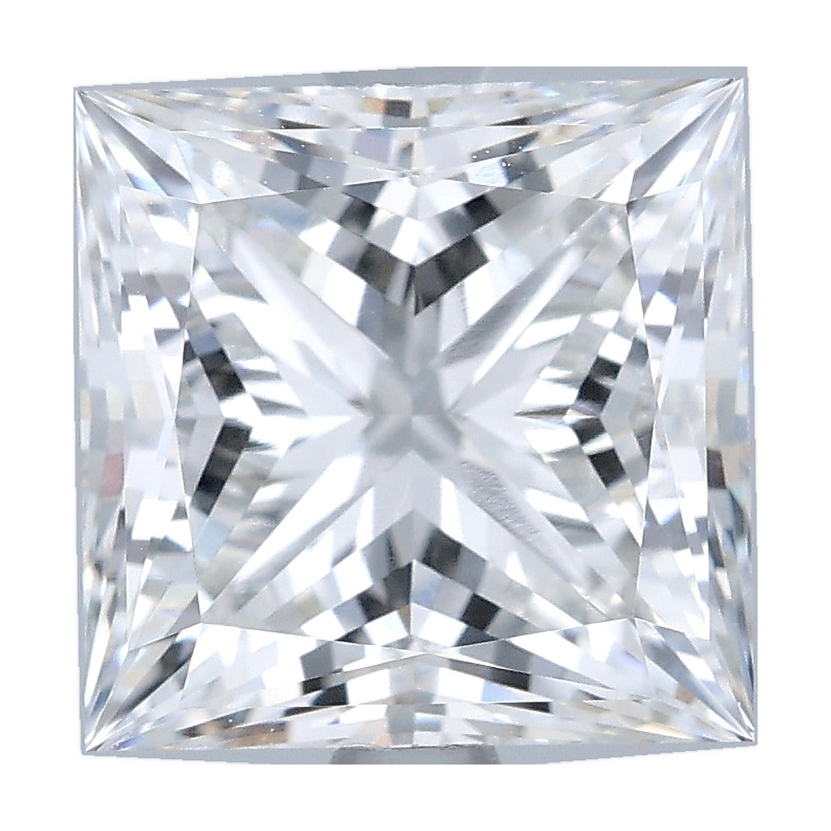 3.02 ct princess lab-grown diamond, F color, VS1 clarity, IGI certified, still from its 360° video