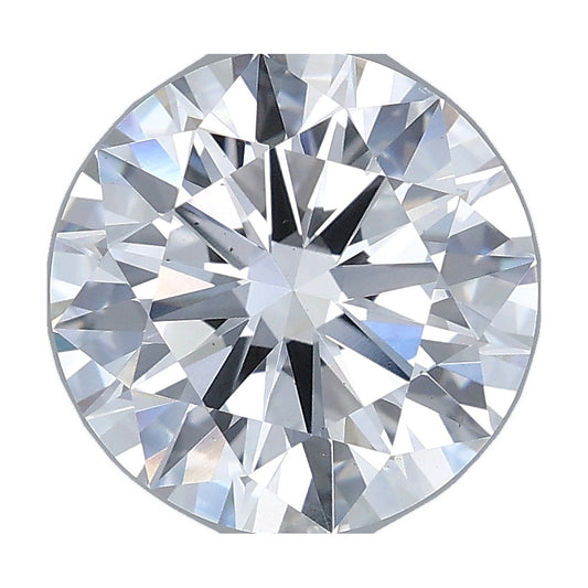 3.02 ct round lab-grown diamond, D color, VS2 clarity, IGI certified, still from its 360° video