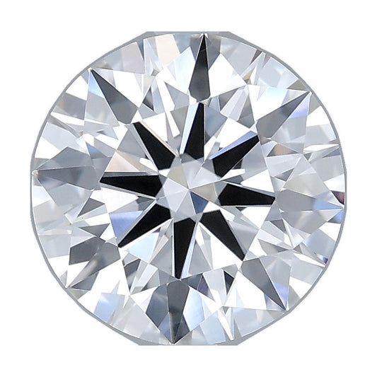 3.02 ct round lab-grown diamond, E color, VVS2 clarity, IGI certified, still from its 360° video