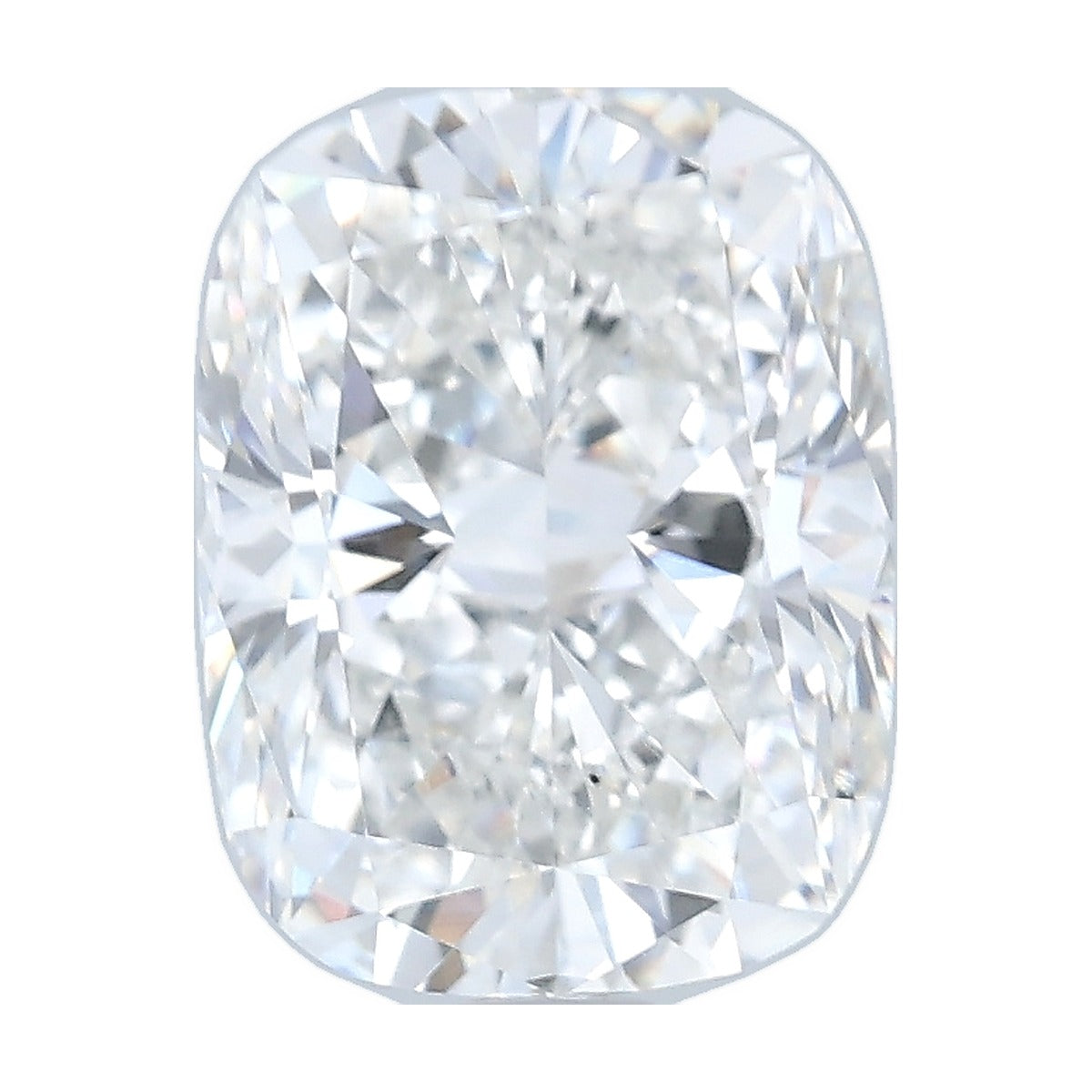3.03 ct elongated cushion lab-grown diamond, F color, VVS2 clarity, IGI certified, still from its 360° video