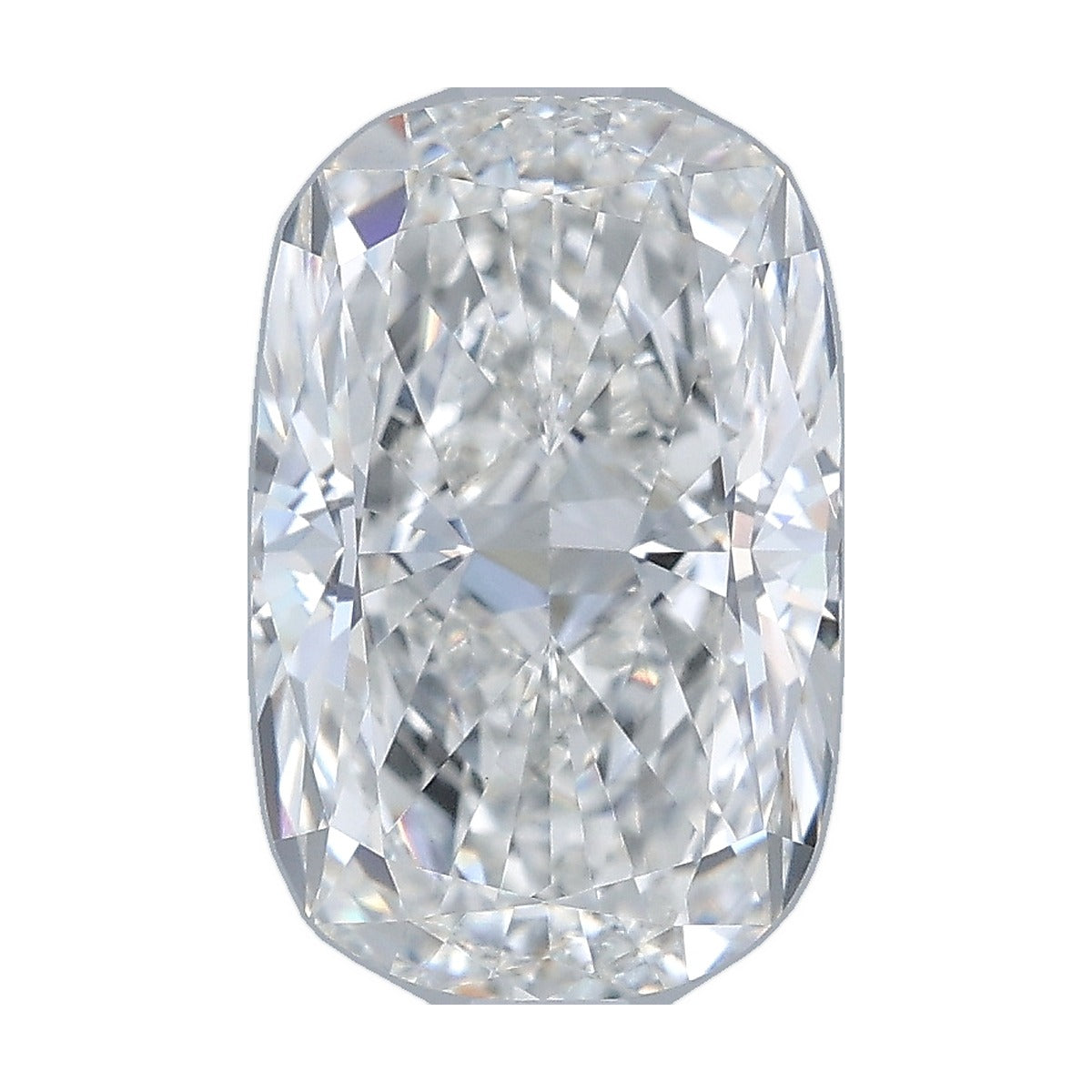 3.03 ct elongated cushion lab-grown diamond, F color, VVS2 clarity, IGI certified, still from its 360° video