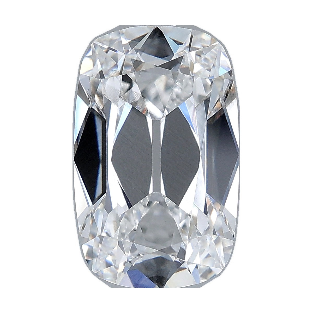 3.04 ct elongated old mine cushion lab-grown diamond, E color, VS2 clarity, IGI certified, still from its 360° video