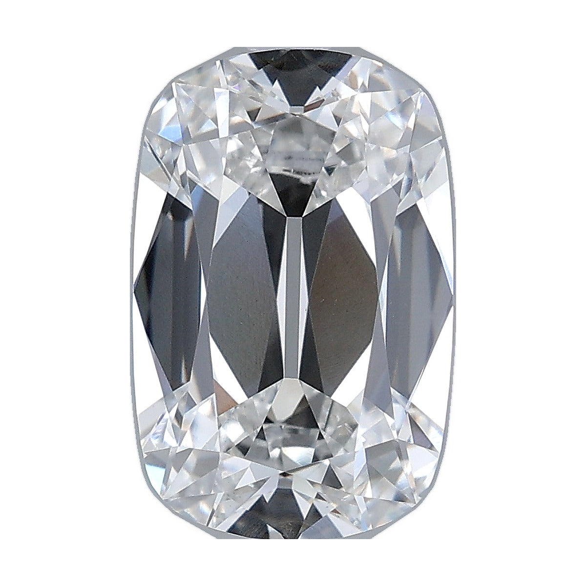 3.04 ct elongated old mine cushion lab-grown diamond, F color, VS1 clarity, IGI certified, still from its 360° video