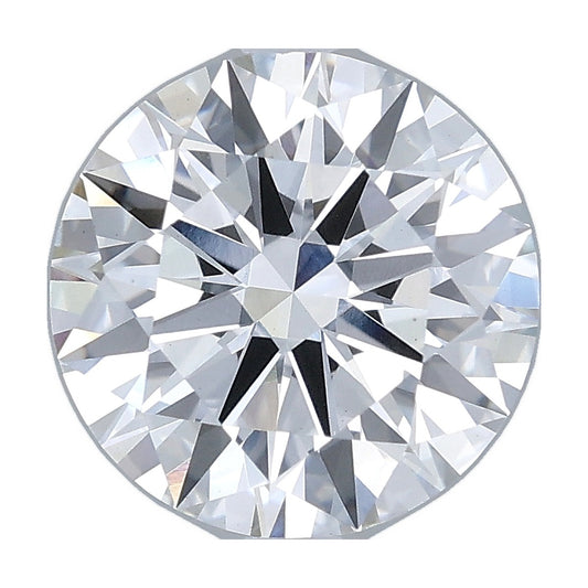 3.04 ct round lab-grown diamond, E color, VS1 clarity, IGI certified, still from its 360° video