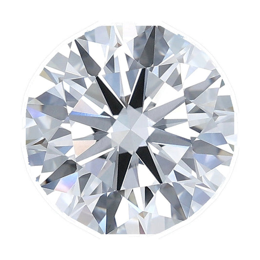 3.04 ct round lab-grown diamond, E color, VVS2 clarity, IGI certified, still from its 360° video