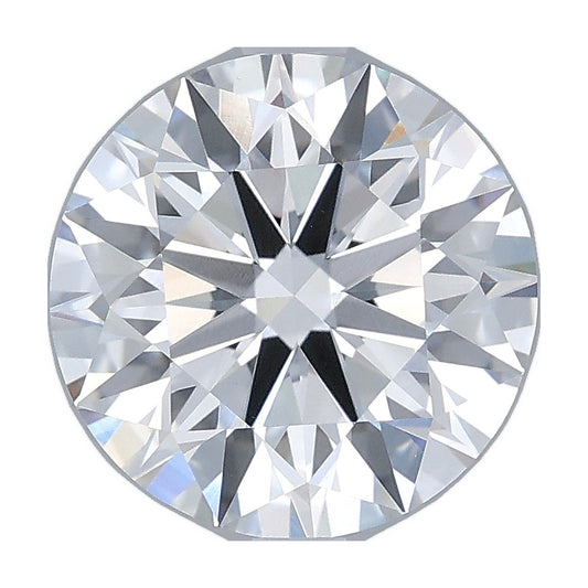 3.04 ct round lab-grown diamond, E color, VVS2 clarity, IGI certified, still from its 360° video