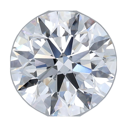 3.04 ct round lab-grown diamond, E color, VVS2 clarity, IGI certified, still from its 360° video