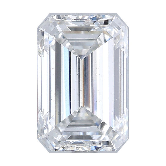 3.05 ct emerald lab-grown diamond, F color, VS2 clarity, IGI certified, still from its 360° video