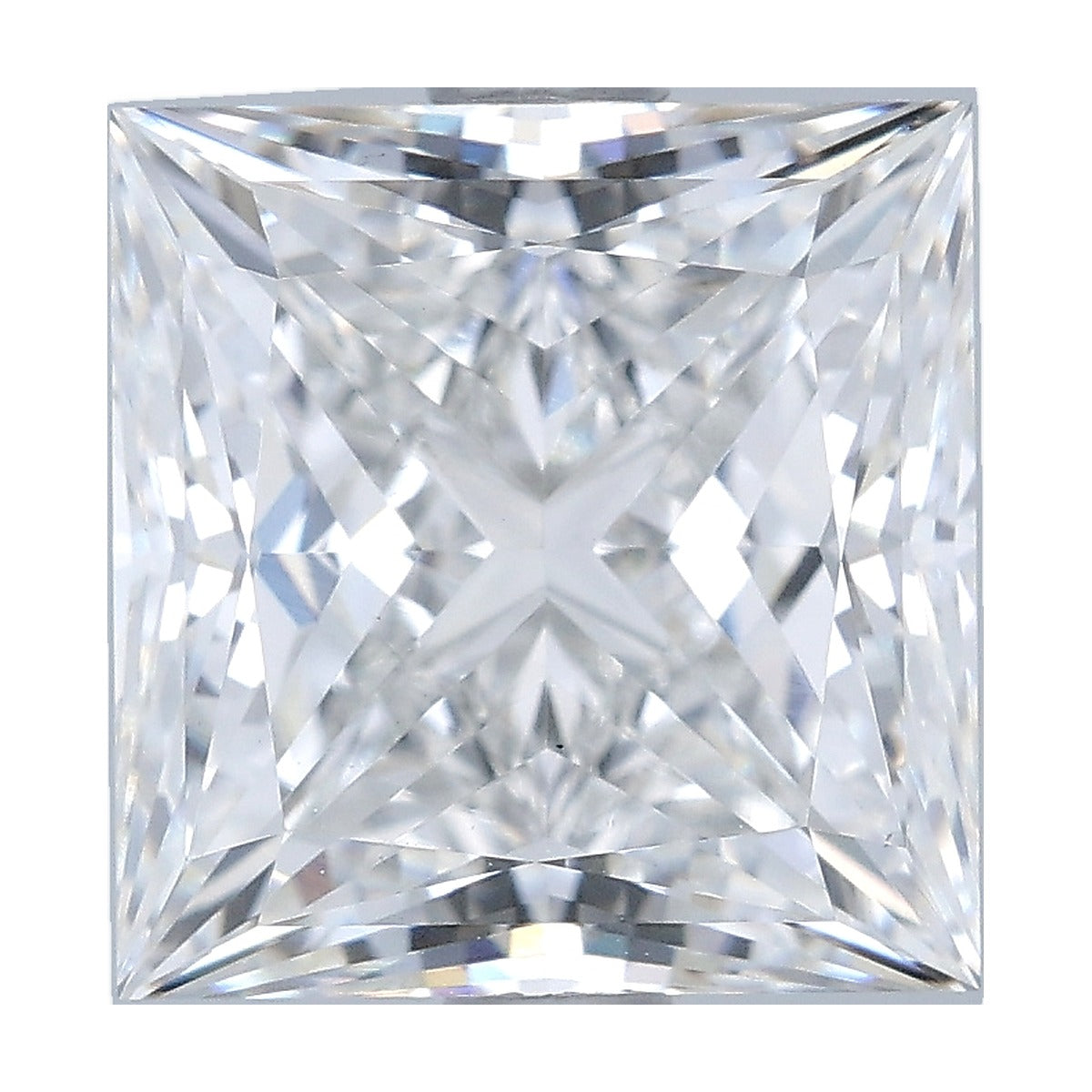 3.05 ct princess lab-grown diamond, F color, VS1 clarity, IGI certified, still from its 360° video