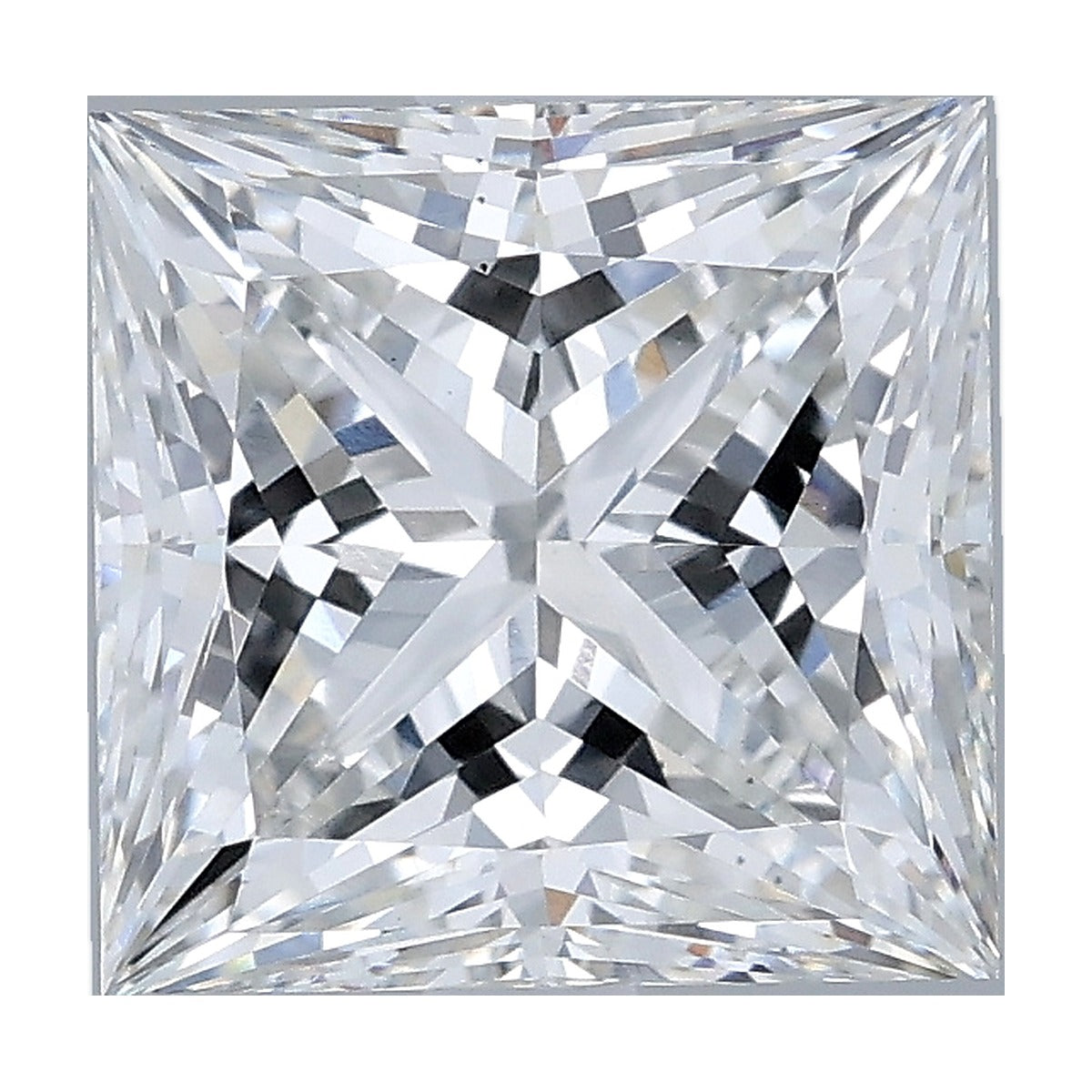 3.05 ct princess lab-grown diamond, F color, VS1 clarity, IGI certified, still from its 360° video