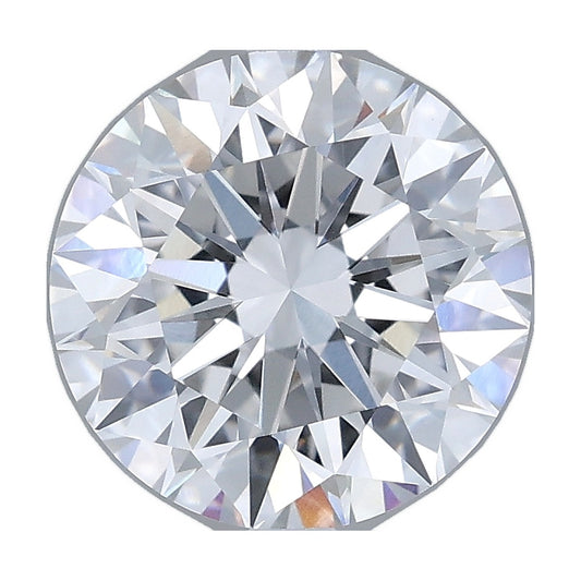 3.05 ct round lab-grown diamond, D color, VVS2 clarity, IGI certified, still from its 360° video