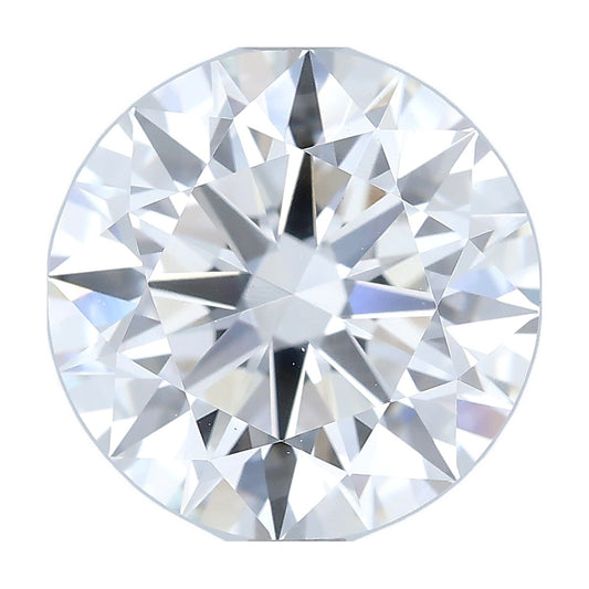 3.05 ct round lab-grown diamond, F color, VVS2 clarity, IGI certified, still from its 360° video