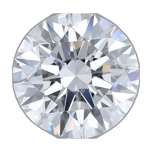 3.06 ct round lab-grown diamond, D color, VS1 clarity, IGI certified, still from its 360° video