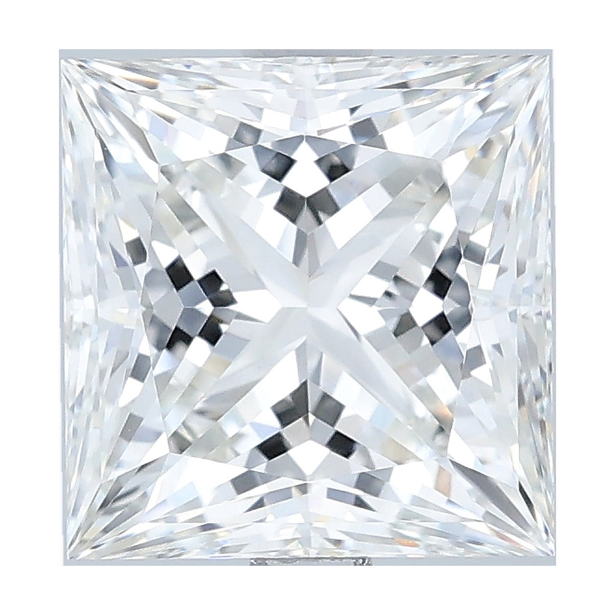 3.07 ct princess lab-grown diamond, G color, VVS2 clarity, IGI certified, still from its 360° video