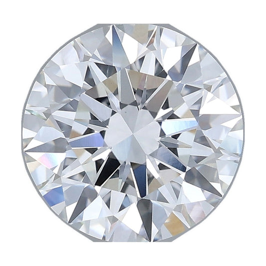 3.07 ct round lab-grown diamond, D color, VVS2 clarity, IGI certified, still from its 360° video