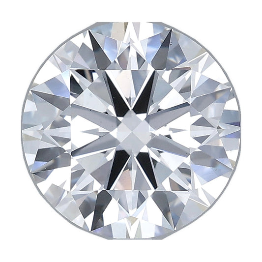 3.07 ct round lab-grown diamond, E color, VS1 clarity, IGI certified, still from its 360° video