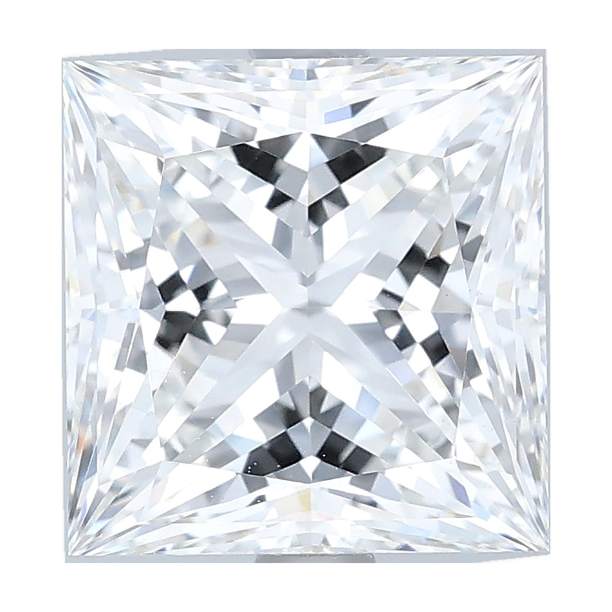 3.08 ct princess lab-grown diamond, F color, VVS2 clarity, IGI certified, still from its 360° video
