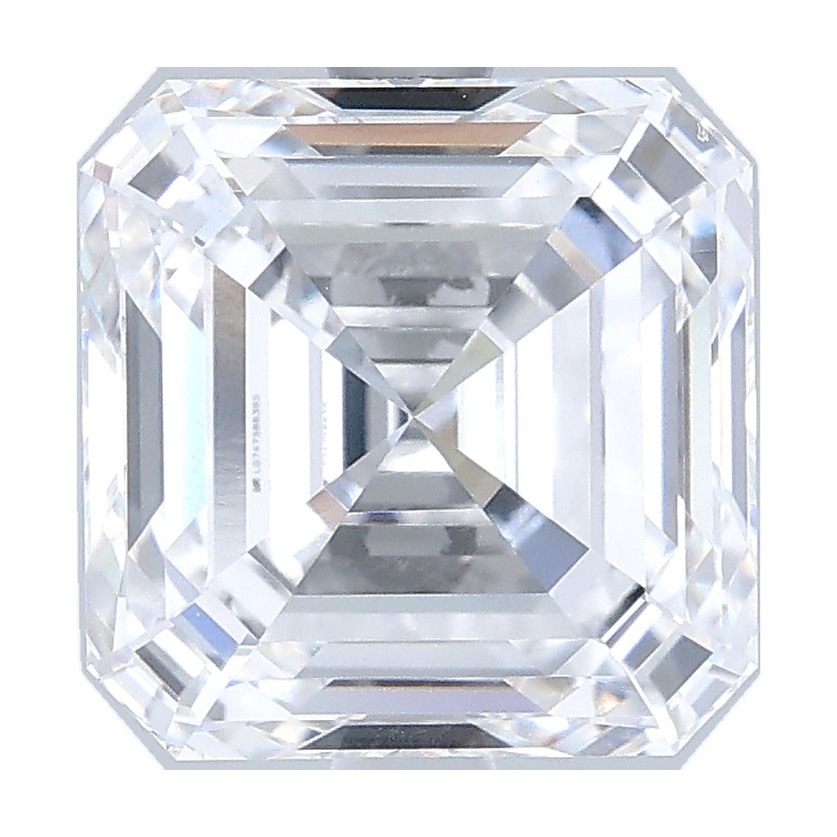 3.15 ct asscher lab-grown diamond, D color, VVS2 clarity, IGI certified, still from its 360° video