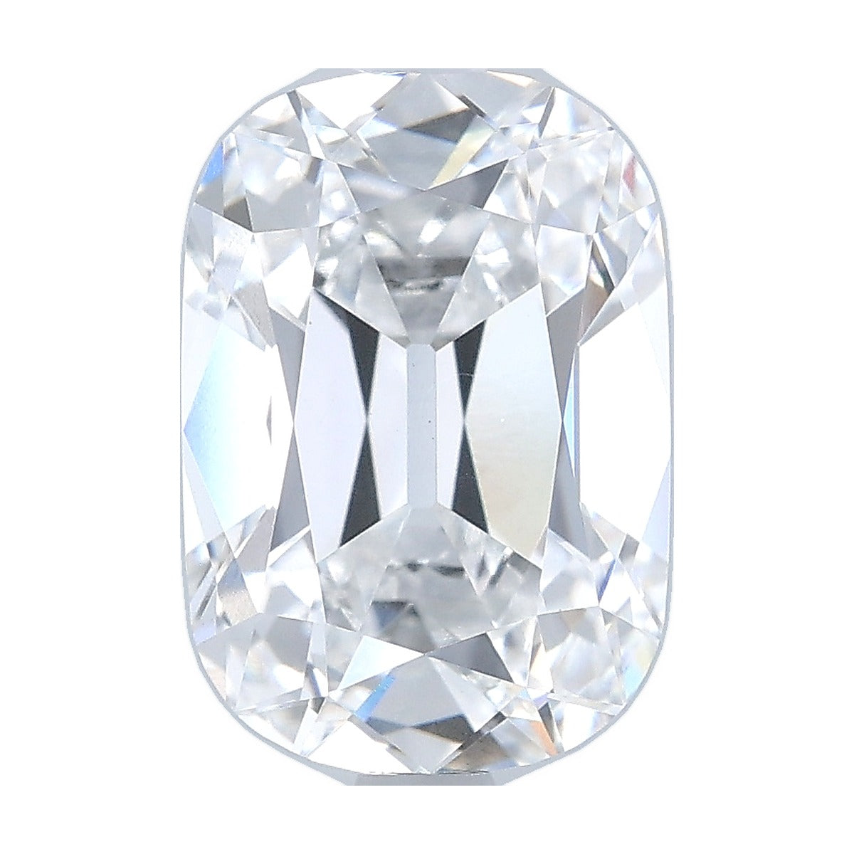 3.15 ct elongated old mine cushion lab-grown diamond, E color, VS1 clarity, IGI certified, still from its 360° video