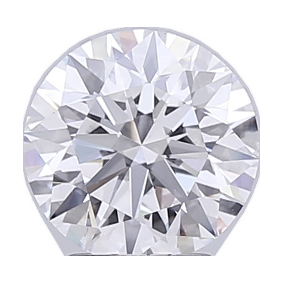 3.22 ct round lab-grown diamond, D color, VS1 clarity, IGI certified, still from its 360° video