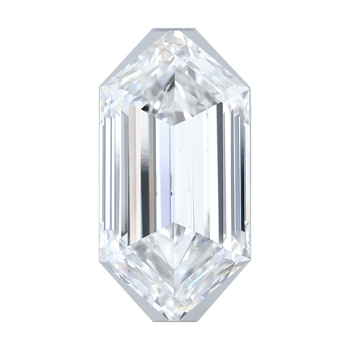 3.23 ct elongated hexagon lab-grown diamond, E color, VS1 clarity, IGI certified, still from its 360° video