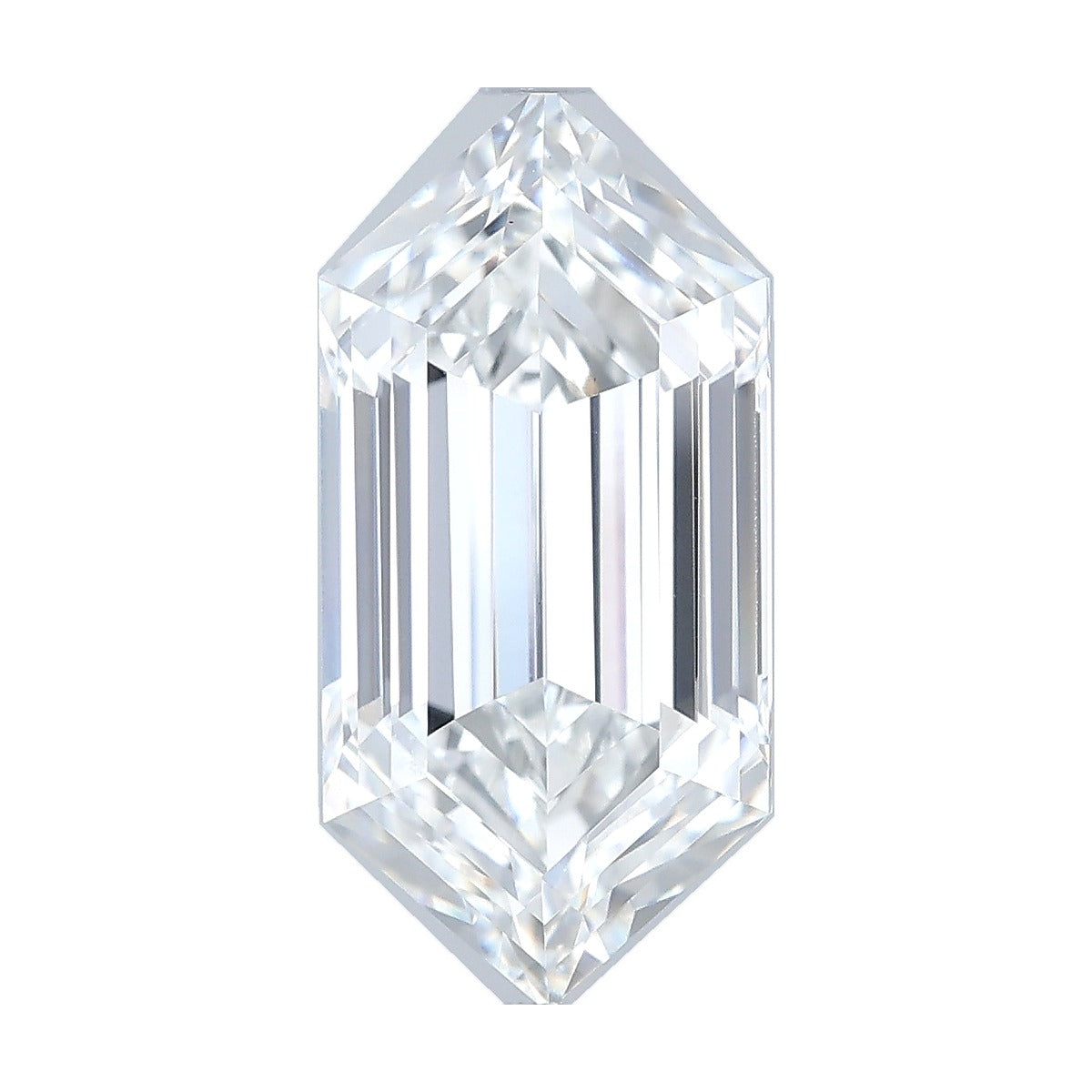 3.25 ct elongated hexagon lab-grown diamond, E color, VS1 clarity, IGI certified, still from its 360° video