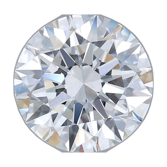 3.26 ct round lab-grown diamond, D color, VVS2 clarity, IGI certified, still from its 360° video