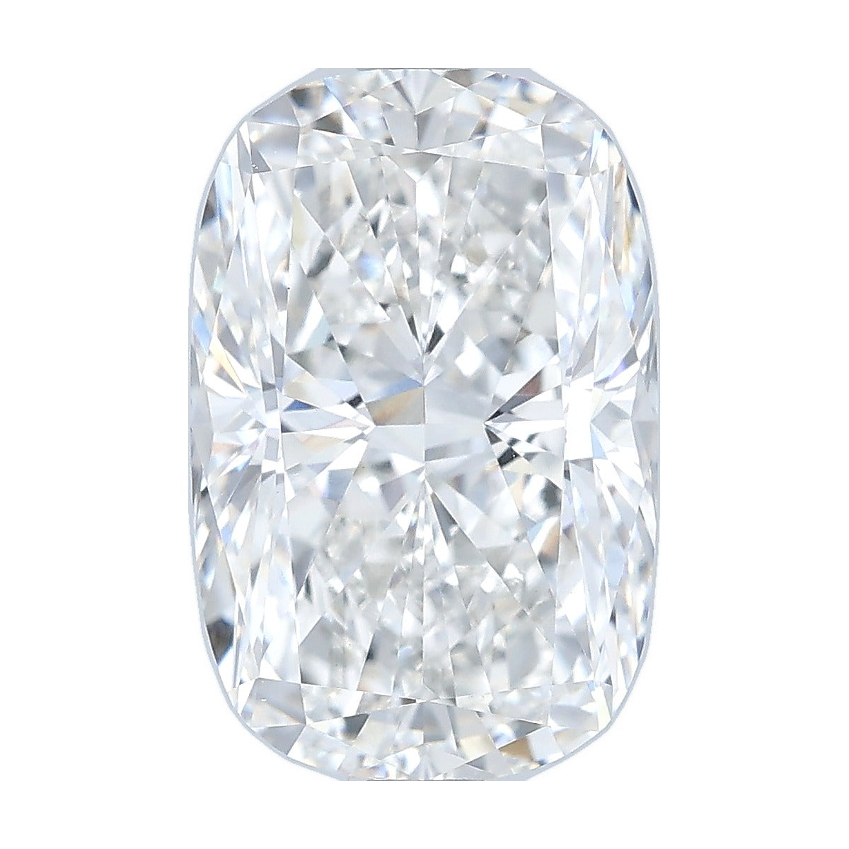 3.51 ct elongated cushion lab-grown diamond, F color, VVS2 clarity, IGI certified, still from its 360° video