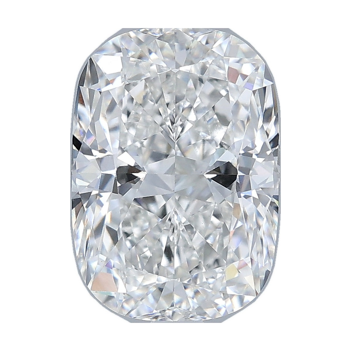 3.51 ct elongated cushion lab-grown diamond, F color, VVS2 clarity, IGI certified, still from its 360° video