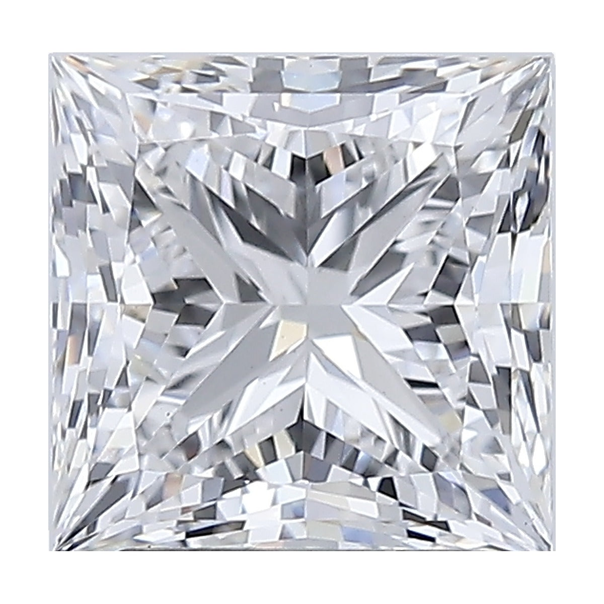 3.51 ct princess lab-grown diamond, D color, VS1 clarity, GIA certified, still from its 360° video