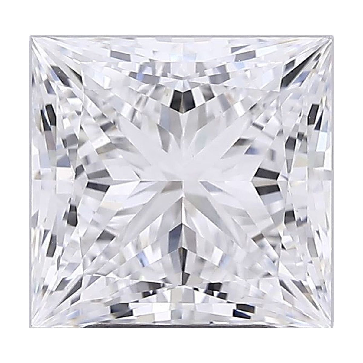 3.51 ct princess lab-grown diamond, D color, VVS2 clarity, IGI certified, still from its 360° video