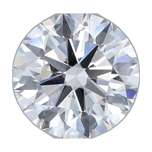 3.51 ct round lab-grown diamond, D color, VS1 clarity, IGI certified, still from its 360° video