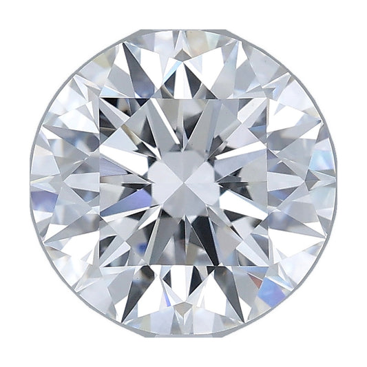 3.51 ct round lab-grown diamond, D color, VVS2 clarity, IGI certified, still from its 360° video