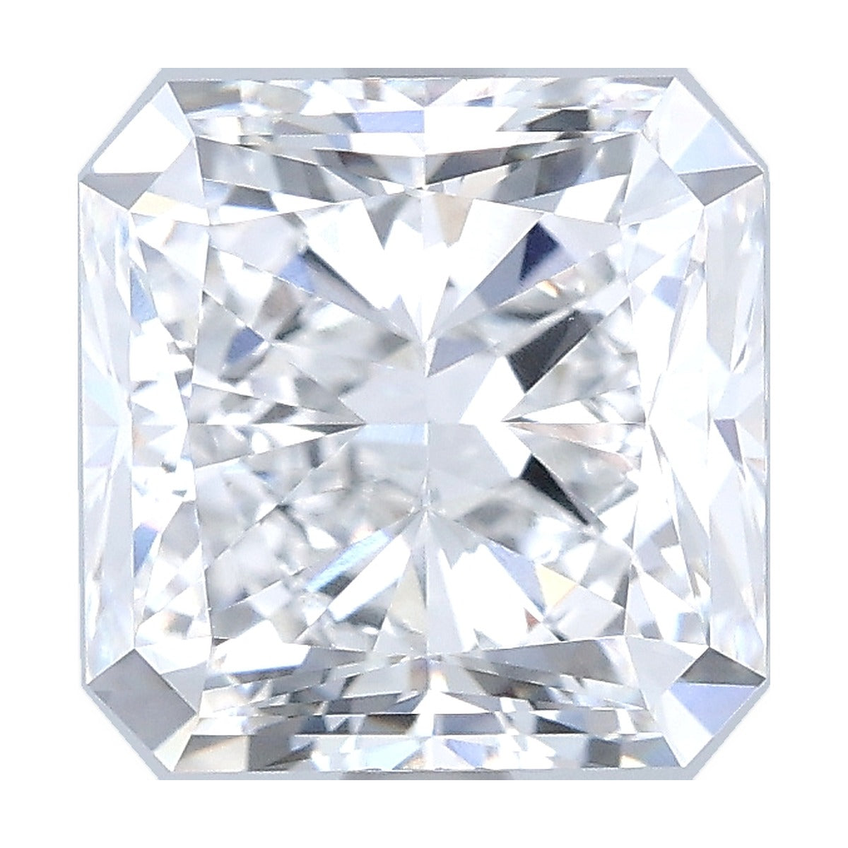 3.51 ct square radiant lab-grown diamond, E color, VVS2 clarity, IGI certified, still from its 360° video