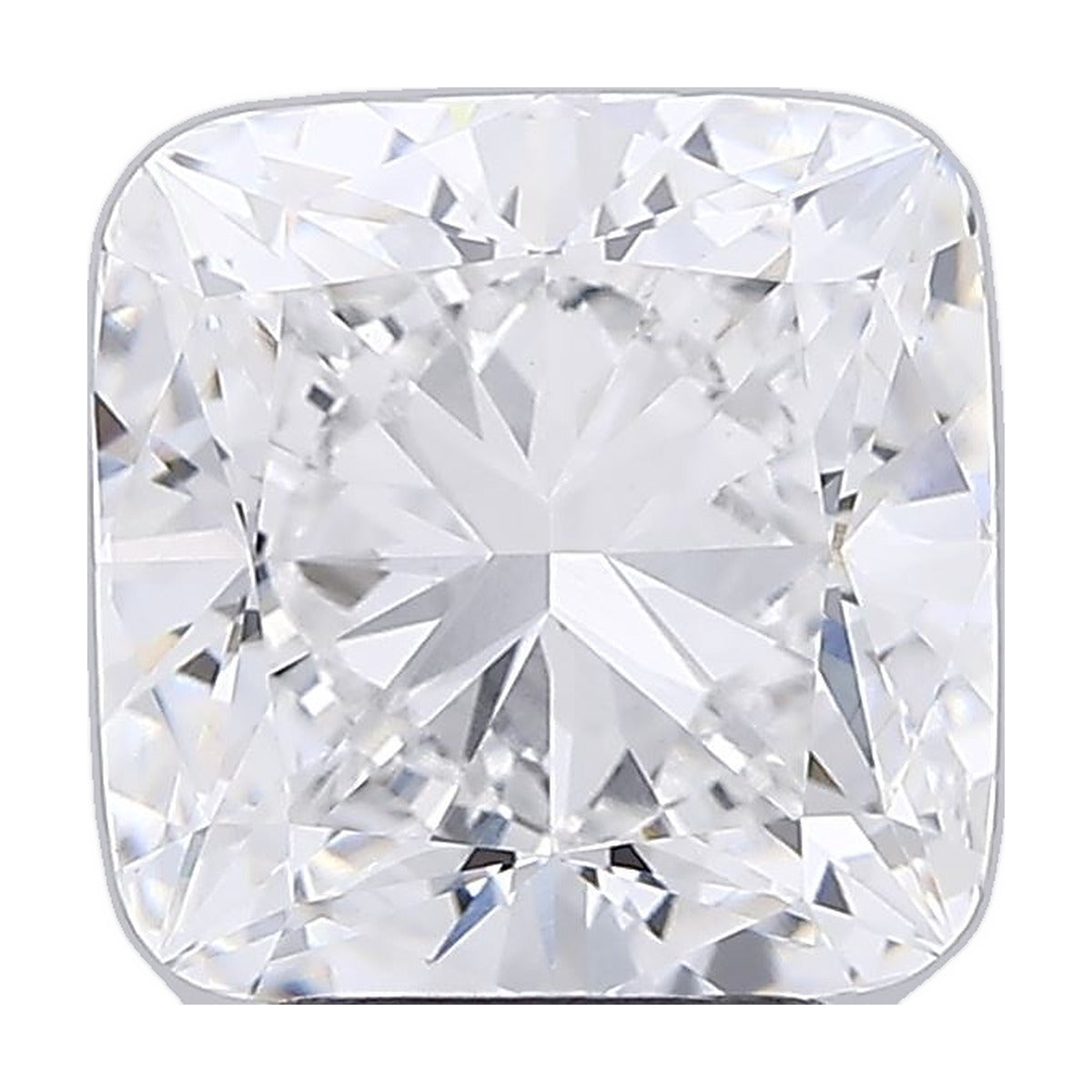 3.52 ct cushion lab-grown diamond, D color, VS1 clarity, IGI certified, still from its 360° video