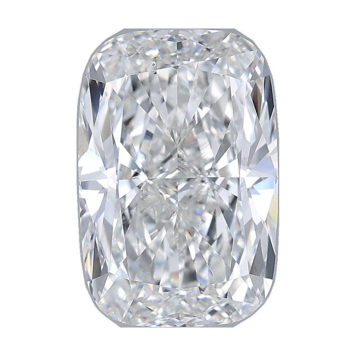 3.52 ct elongated cushion lab-grown diamond, E color, VS1 clarity, IGI certified, still from its 360° video