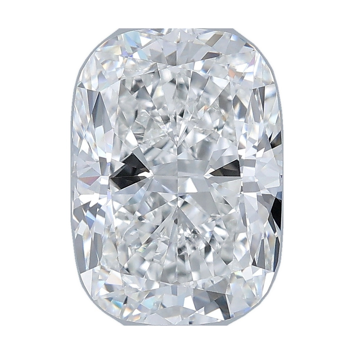 3.52 ct elongated cushion lab-grown diamond, E color, VVS2 clarity, IGI certified, still from its 360° video