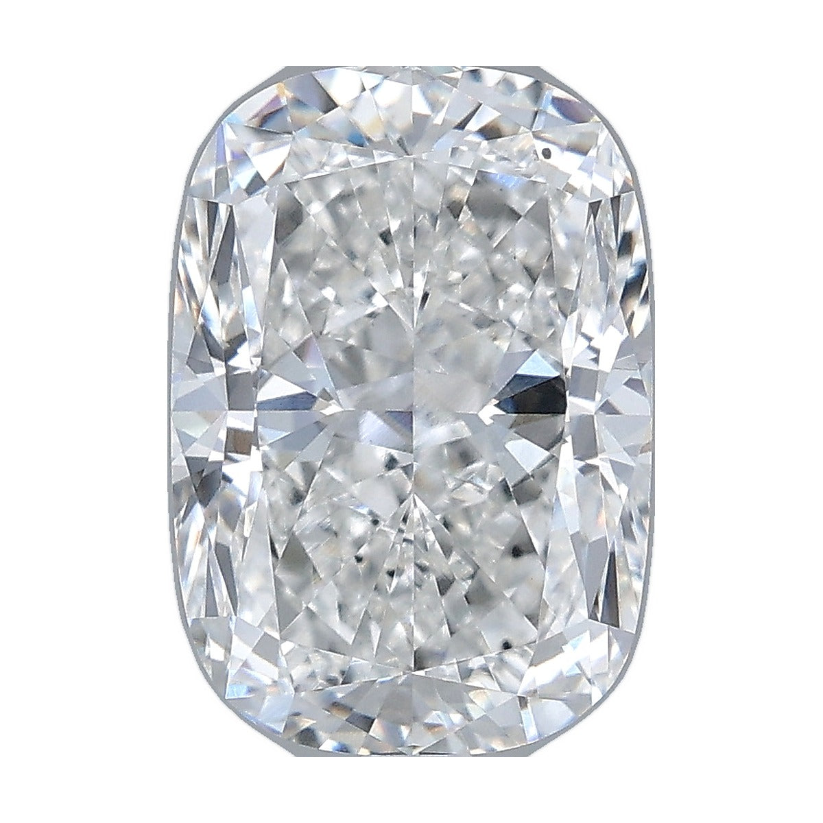 3.52 ct elongated cushion lab-grown diamond, F color, VS2 clarity, IGI certified, still from its 360° video