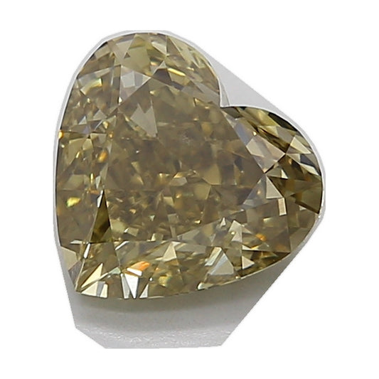 3.52 ct heart lab-grown diamond, fancy grey yellow, VS2 clarity, IGI certified, still from its 360° video
