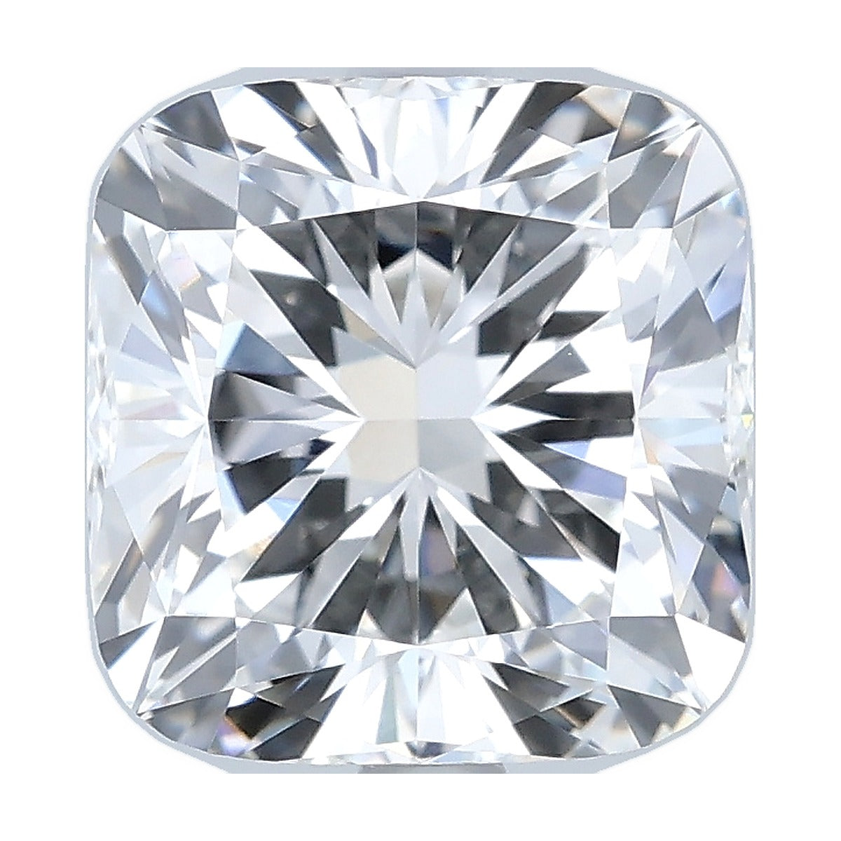 3.53 ct cushion lab-grown diamond, F color, VVS2 clarity, IGI certified, still from its 360° video