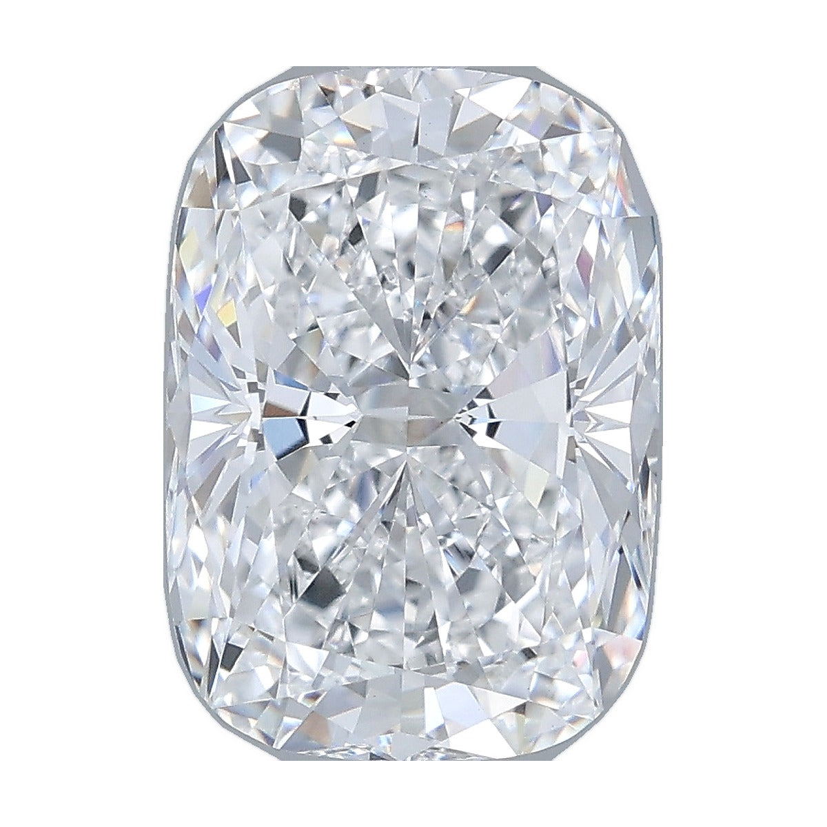 3.53 ct elongated cushion lab-grown diamond, E color, VVS2 clarity, IGI certified, still from its 360° video