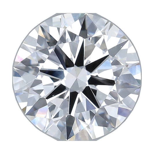 3.53 ct round lab-grown diamond, E color, VS1 clarity, IGI certified, still from its 360° video