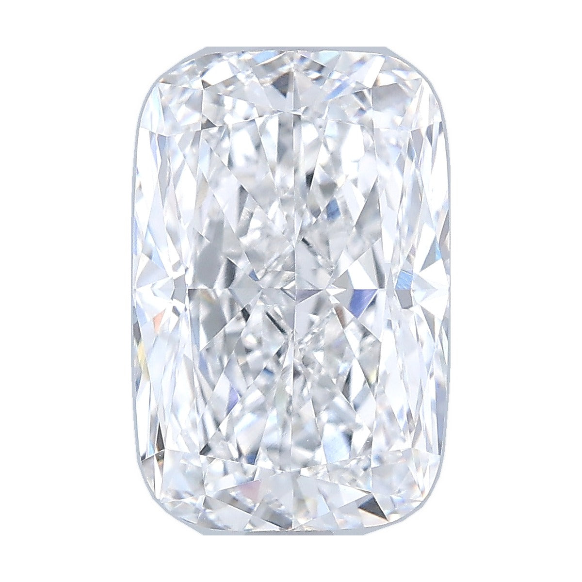 3.54 ct elongated cushion lab-grown diamond, D color, VVS2 clarity, IGI certified, still from its 360° video